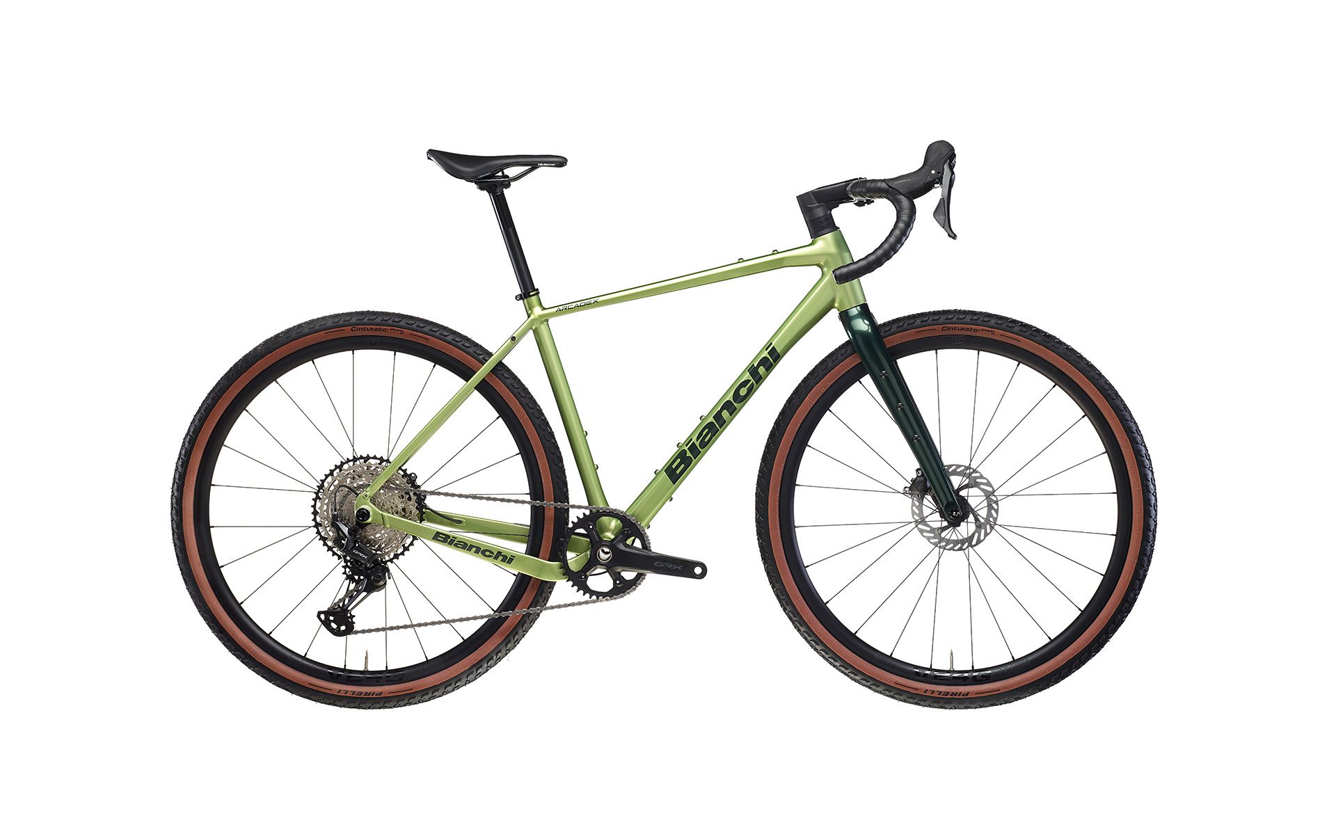 Bianchi Arcadex AL GRX610/822 40T 2026, Light Green - Forest Green